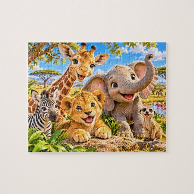 Puzzle Amis de safari (Horizontal)