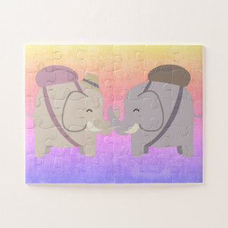 Puzzle amis éléphant