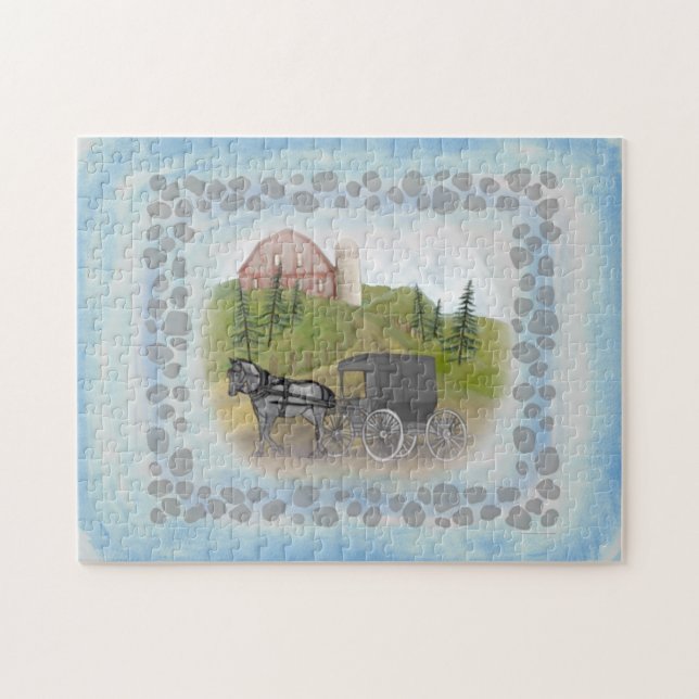 Puzzle Amish Buggy de retour (Horizontal)