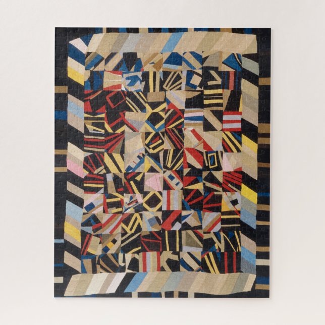 Puzzle Amish crazy quilt (Vertical)