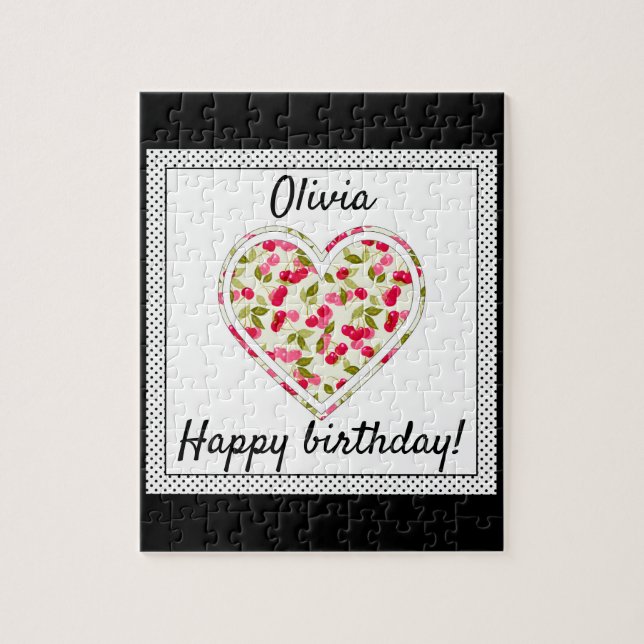 Puzzle Amour, baies, cerise (Vertical)