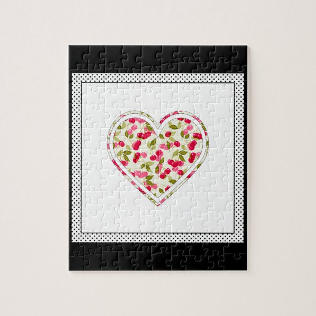 Puzzle Amour, baies, cerise (Vertical)