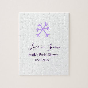 Puzzle Amour dans la neige douche de mariée flocons de ne