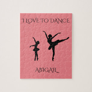 Puzzle "Amour danser" avec nom personnalisé.