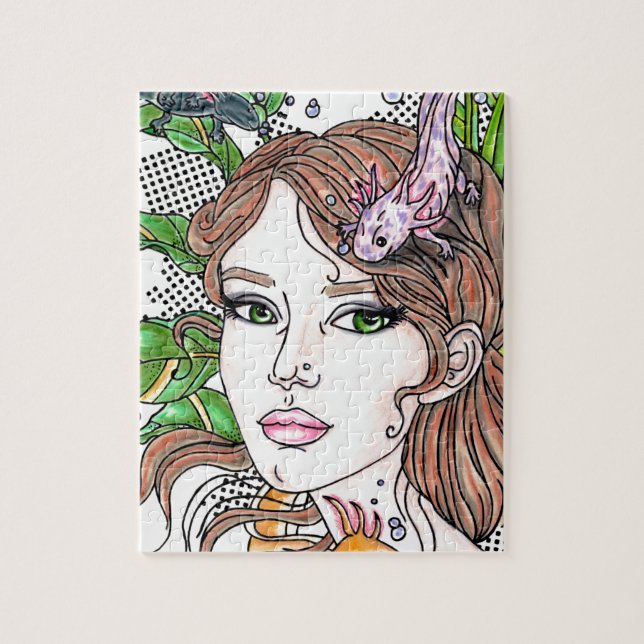 Puzzle amour d'axolotl (Vertical)