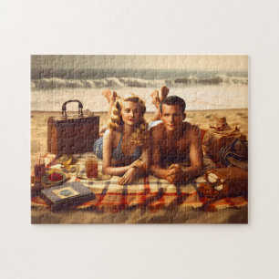 Puzzle Amour de bord de mer des années 1940