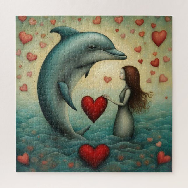Puzzle Amour de dauphin 1 (Vertical)