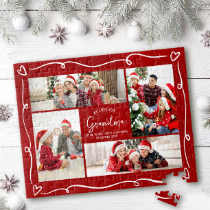 Puzzle Amour de Noël Rouge Vous Grand-mère 4 Photo Fun Do