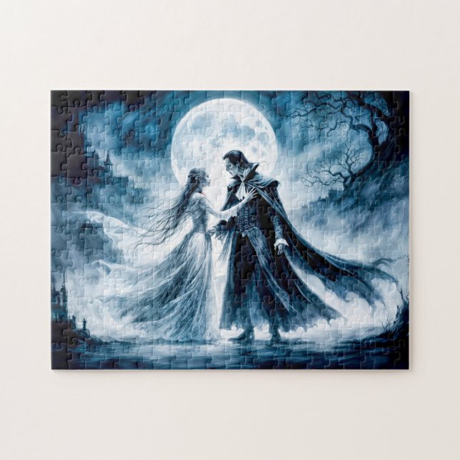 Puzzle Amour de vampire sous le ciel au clair de lune (Horizontal)