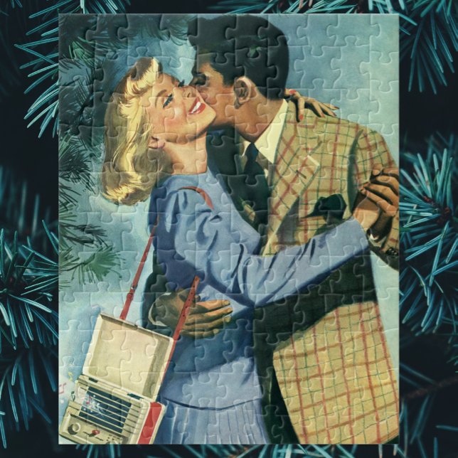 Puzzle Amour et romance vintage, danse de Noël (Créateur téléchargé)