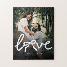 Amour Moderne Typographie Couple Photo Personnalis