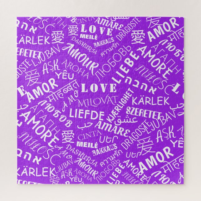 Puzzle AMOUR - Multi Langue International - Choisissez la (Vertical)