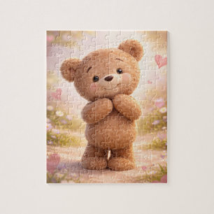 Puzzle Amour réchauffant : Ourson en peluche en 3D mignon