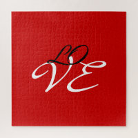 Amour Rouge Blanc Noir Couleur Calligraphie Script