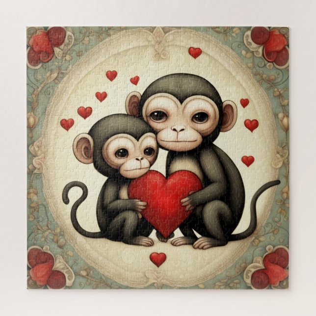 Puzzle Amour singe (Vertical)