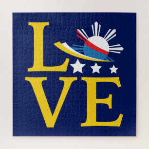 Puzzle Amour - Typographie du drapeau philippin