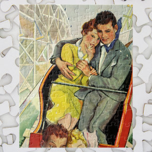 Puzzle Amour vintage et romance, Roller Dessous de verre