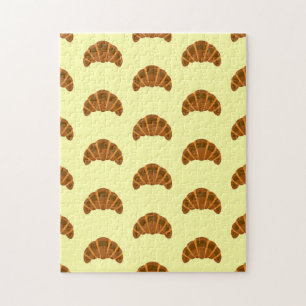 Puzzle Amoureux de croissants jaune clair France cuisine