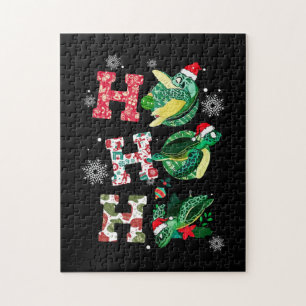 Puzzle Amoureux de Noël de tortue drôle