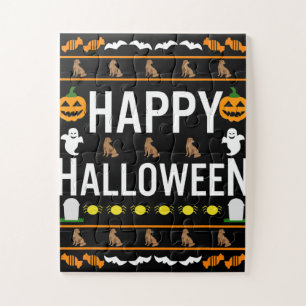 Puzzle Amoureux des chiens Happy Halloween Chocolate La