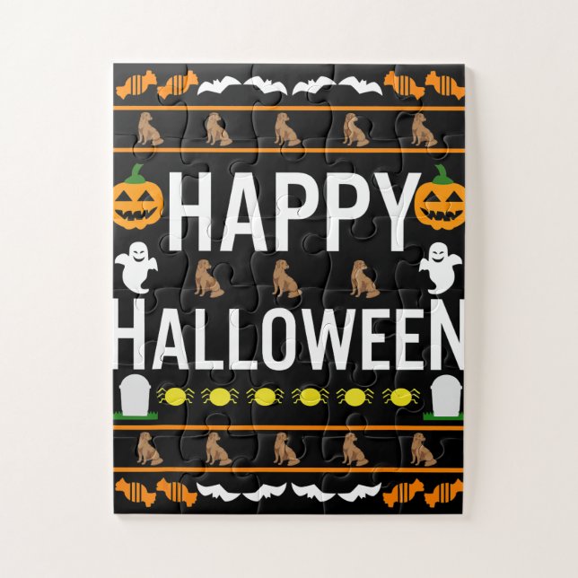 Puzzle Amoureux des chiens | Happy Halloween Chocolate La (Vertical)