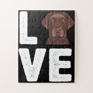 Puzzle Amoureux des chiens   I Love Chocolate Labrador