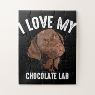 Puzzle Amoureux des chiens | J'adore mon laboratoire de c