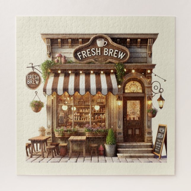 Puzzle Amoureux du café amusant (Vertical)