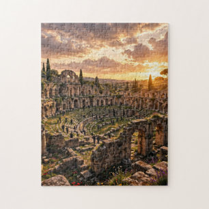 Puzzle Amphithéâtre antique au coucher du soleil