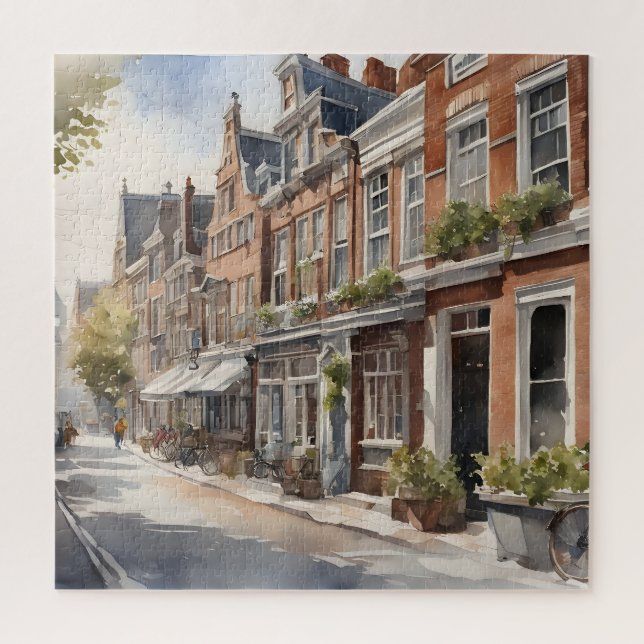 Puzzle Amsterdam aquarelle (Vertical)