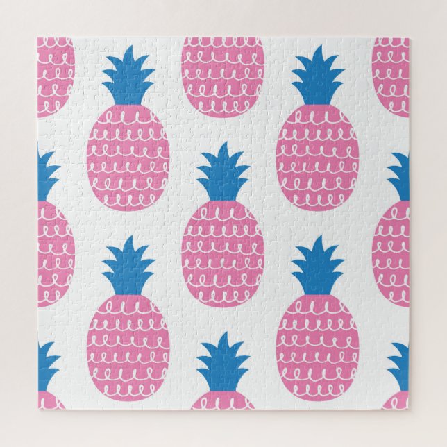 Puzzle Amusant ananas, Design Vintage sans couture. (Vertical)