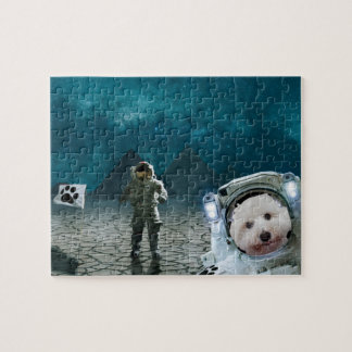Puzzle Amusant astronaute Space Maltese Chien Jigsaw Puzz