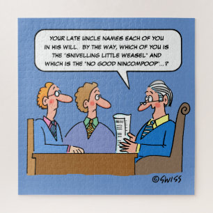 Puzzle Amusant Avocat Lire Volonté À Son Dessin