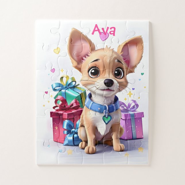 Puzzle Amusement éternel Chihuahua chanceux & Cadeau Colo (Vertical)