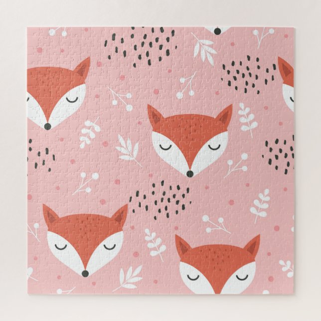 Puzzle Amusement Fox : Motif de forêt mignon (Vertical)