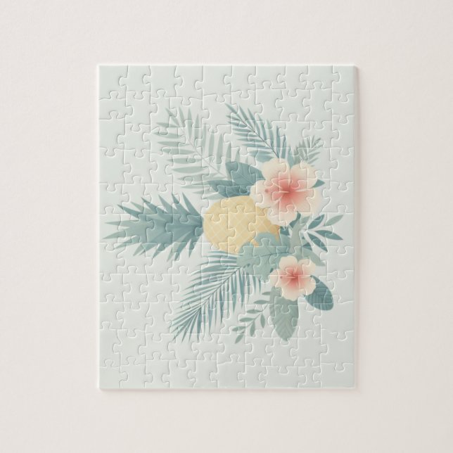 Puzzle Ananas floral & Hawaiian (Vertical)