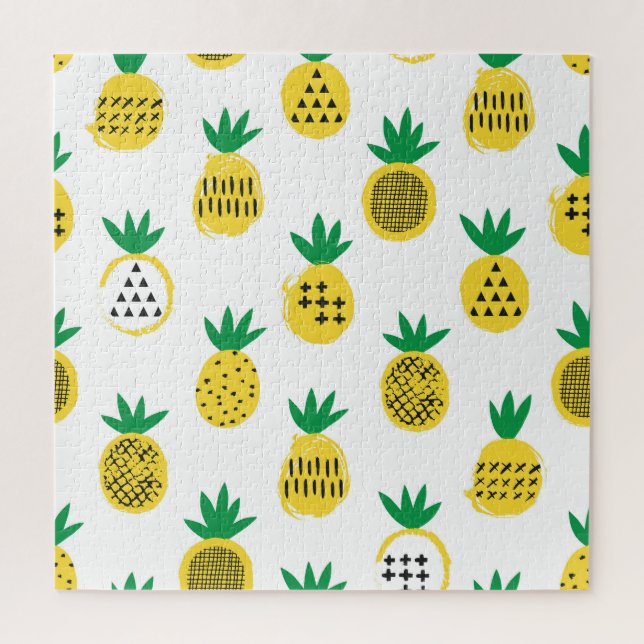 Puzzle Ananas jouant : Vintage pour enfants (Vertical)