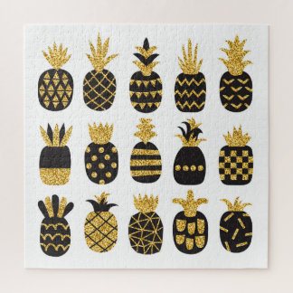 Puzzle Ananas noirs : Ensemble texturé unique