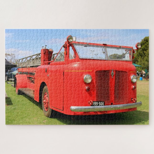 Puzzle Ancien camion de pompiers rouges, Australie (Horizontal)