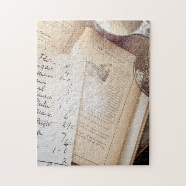 Puzzle Ancien livre de cuisine et recettes (Vertical)