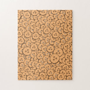 Puzzle Ancien Motif de boutons en bois