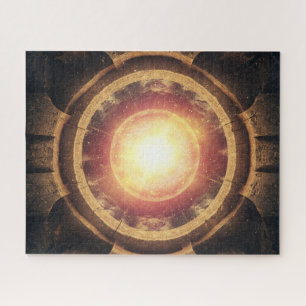 Puzzle Ancien Motif électrique dans l'espace à trou noir