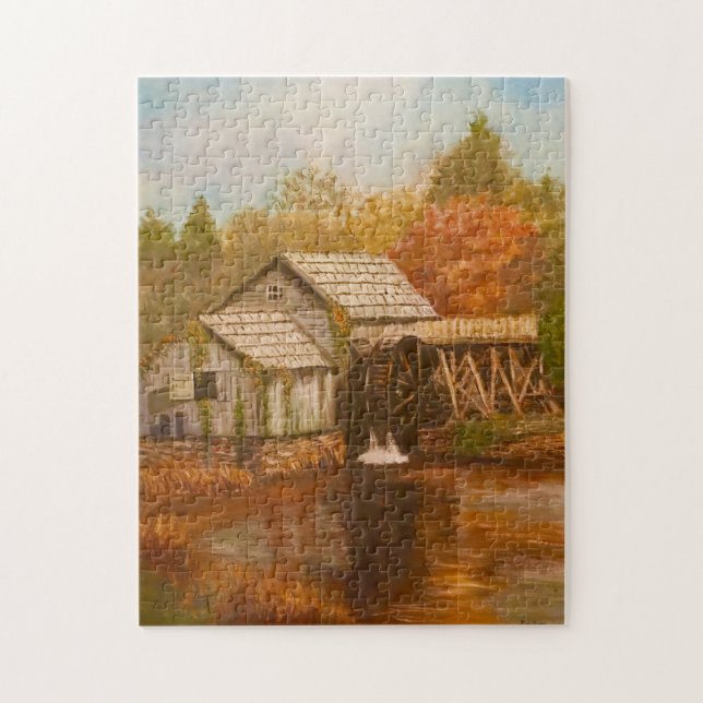 Puzzle Ancien Moulin En Automne (Vertical)