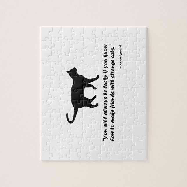 Puzzle Ancien proverbe de chat (Vertical)