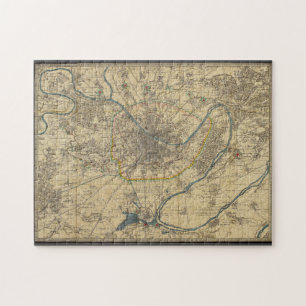 Puzzle Ancienne carte de Paris 252 pièces