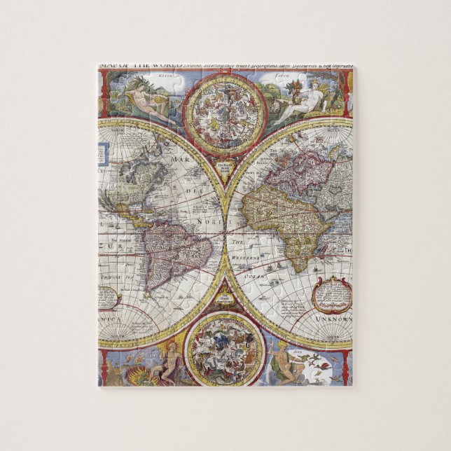 Puzzle Ancienne carte du monde (Vertical)