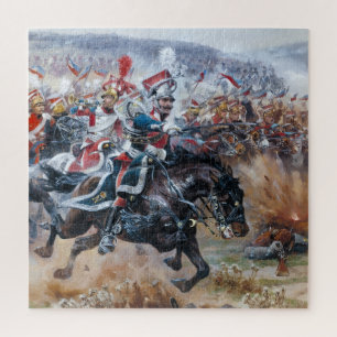 Puzzle Ancienne scène de bataille napoléonienne peinture