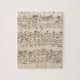 Puzzle Anciennes Notes de Musique - Partition de Bach