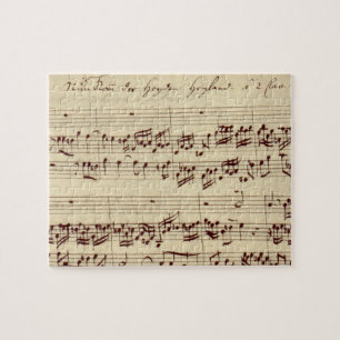 Puzzle Anciennes Notes de Musique - Partition de Bach