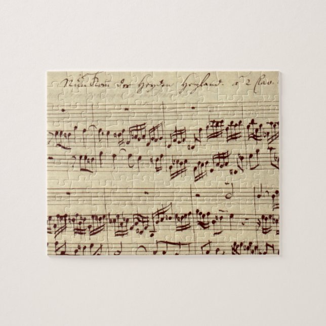 Puzzle Anciennes Notes de Musique - Partition de Bach (Horizontal)
